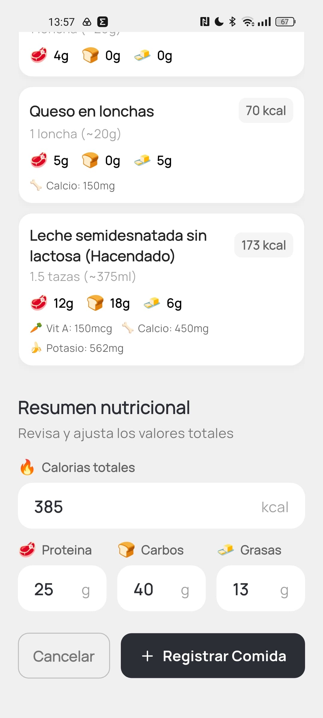 Nutrición en BIOXS