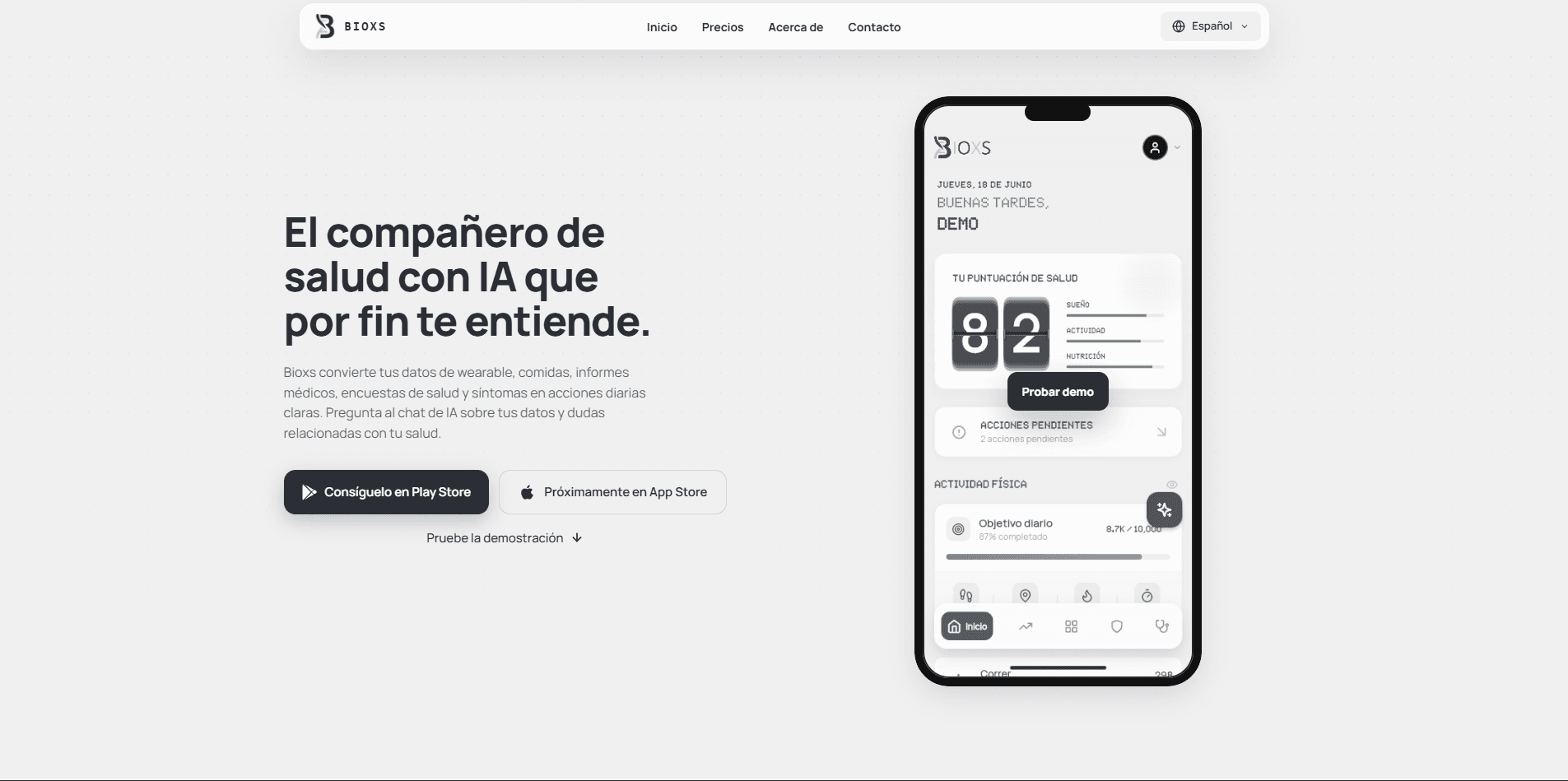 Vista previa de bioxs.app